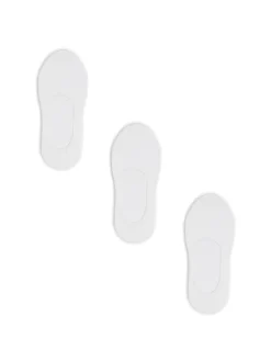 3 pack białych skarpetek stopek