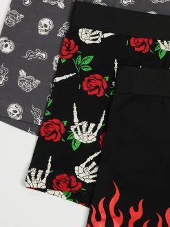 3 pack bokserek z motywem punk rock