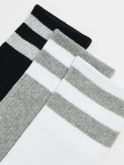 3 pack długich skarpet z paskami