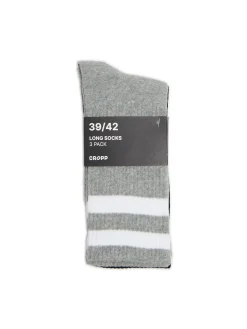 3 pack długich skarpet z paskami