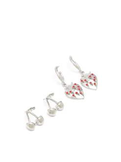 2 pack kolczyków z owocowym motywem