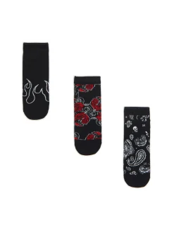 3 pack krótkich skarpet z printem