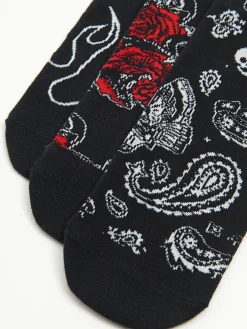 3 pack krótkich skarpet z printem