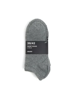 3 pack krótkich szarych skarpet