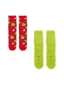 2 pack świątecznych skarpet Grinch