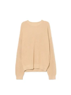 Żakardowy beżowy sweter