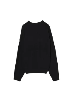 Żakardowy czarny sweter