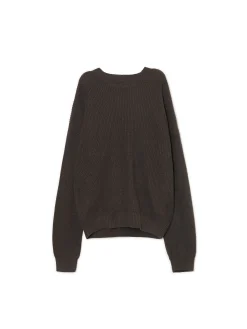 Żakardowy szary sweter