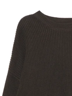 Żakardowy szary sweter