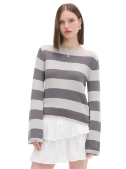 Bawełniany sweter w paski