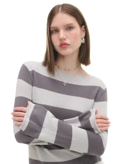 Bawełniany sweter w paski