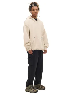 Beżowa bluza loose z kapturem