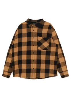 Beżowa koszula w kratę