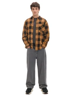 Beżowa koszula w kratę