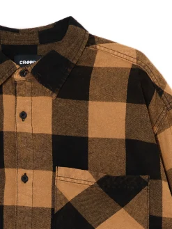 Beżowa koszula w kratę