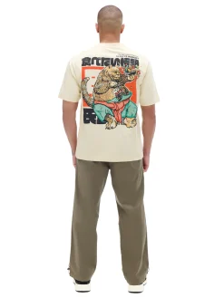 Beżowa koszulka z nadrukiem