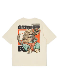 Beżowa koszulka z nadrukiem