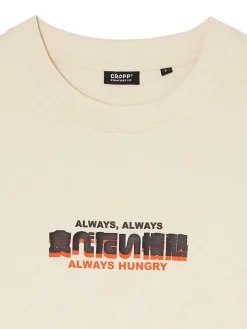 Beżowa koszulka z nadrukiem