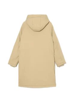 Beżowa parka z kapturem