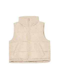 Beżowa pikowana kamizelka