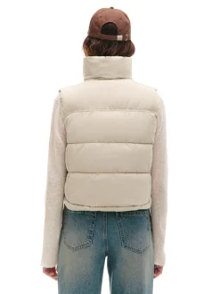 Beżowa pikowana kamizelka