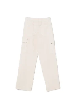 Beżowe jeansy cargo straight