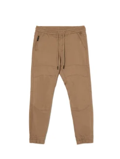 Beżowe joggery z kieszeniami cargo