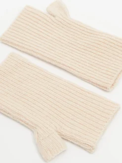 Beżowe rękawiczki mitenki
