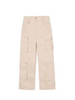 Beżowe spodnie bojówki