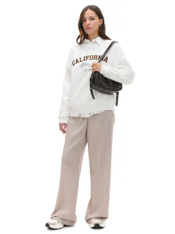 Beżowe spodnie tailoring