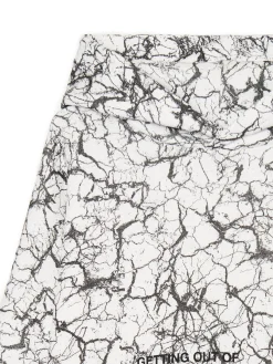 Biała bluza hoodie z nadrukiem all over