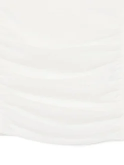 Biała bluzka z ozdobnym marszczeniem