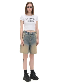 Biała koszulka z motocyklem