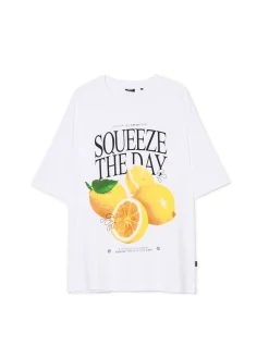 Biała koszulka z motywem cytryn