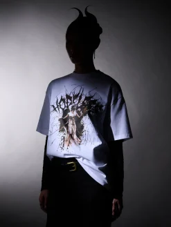 Biała koszulka z nadrukiem rzeźby UNISEX