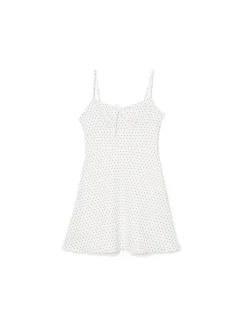 Biała sukienka w groszki