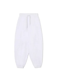 Białe joggery z wysokim stanem
