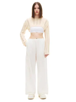 Białe spodnie cargo