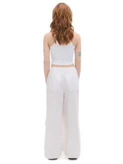 Białe spodnie wide leg