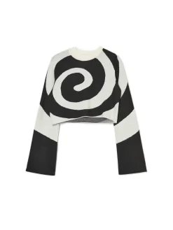 Biało-czarny sweter