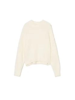 Biały gładki sweter