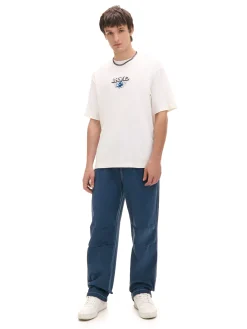 Biały T-shirt z nadrukami