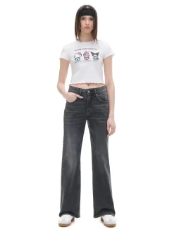 Biały t-shirt z nadrukiem Hello Kitty