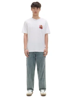 Biały T-shirt z naszywką