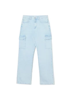 Błękitne jeansy baggy