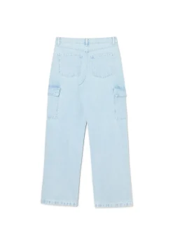 Błękitne jeansy baggy