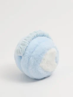 Błękitne ocieplane nauszniki z sercem