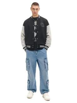 Bluza college na zatrzaski