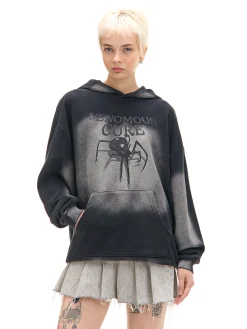 Bluza hoodie z motywem pająka