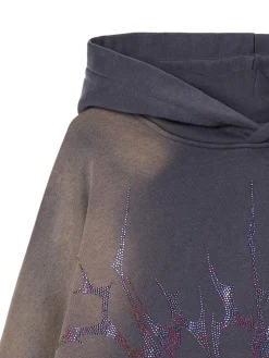 Bluza z kapturem i aplikacją z cekinami